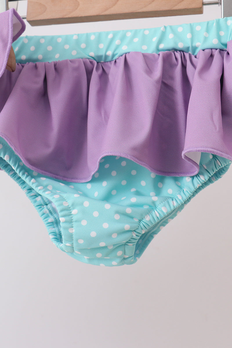 🌊🐚 Blue Under the Sea Embroidered UPF Swim Set | Ocean Baby Swimwear ✨