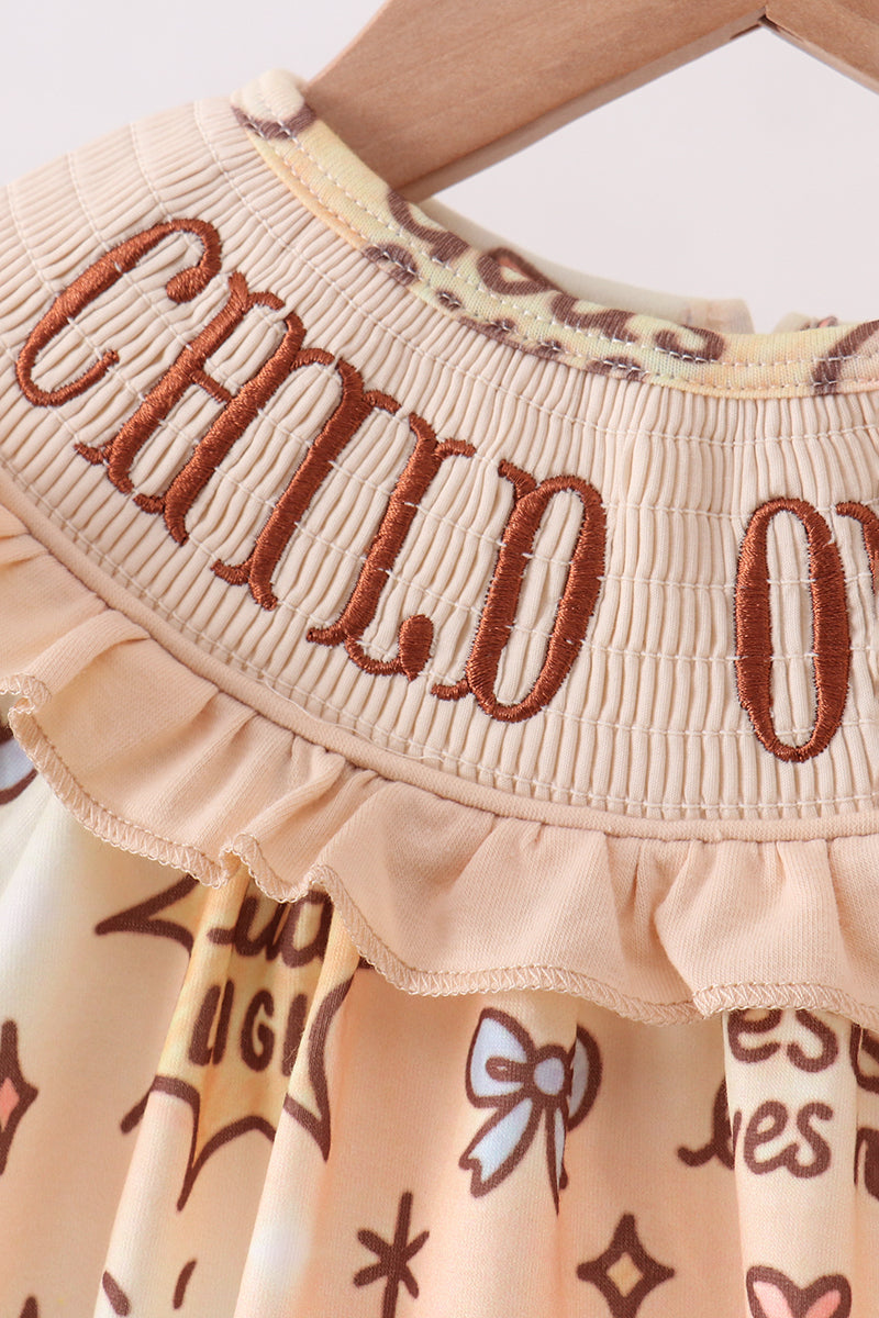 ✨ Child of God Smocked Ruffle Bubble | Faith-Filled Baby Girl Outfit ✨