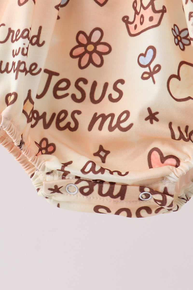 ✨ Child of God Smocked Ruffle Bubble | Faith-Filled Baby Girl Outfit ✨