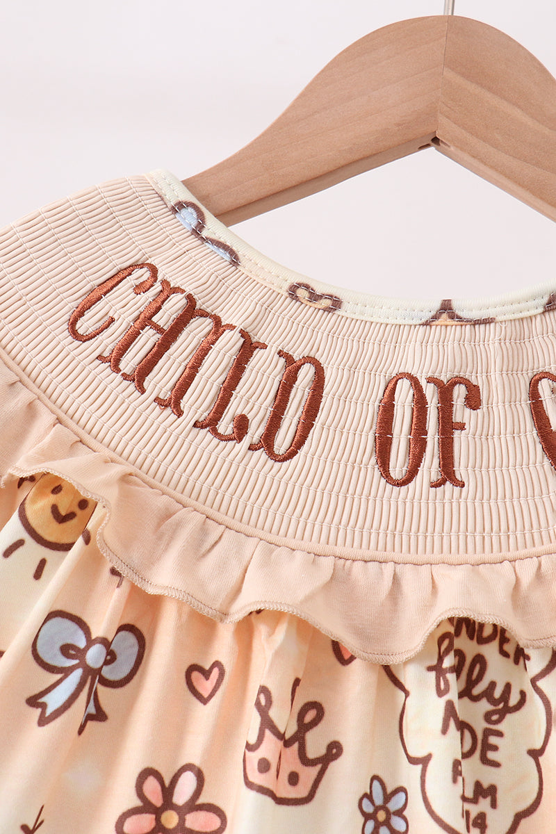 ✨ Child of God Smocked Ruffle Dress | Faith-Filled Baby Girl Dress ✨