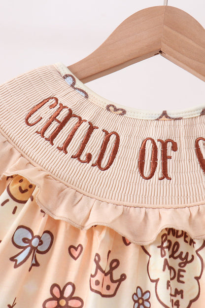 ✨ Child of God Smocked Ruffle Dress | Faith-Filled Baby Girl Dress ✨
