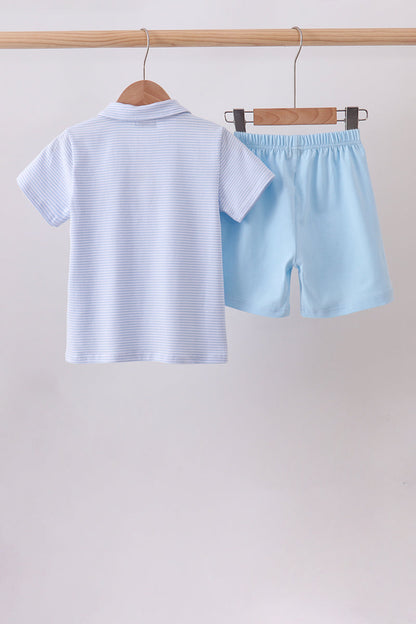 Blue Apple Pocket Set | Adorable Baby & Toddler Outfit Set