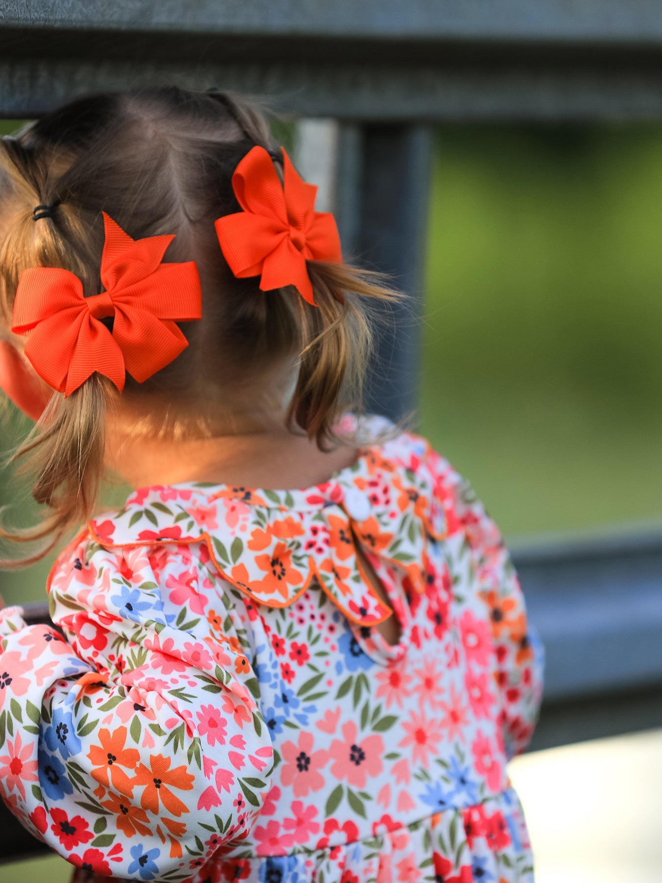 🎃 Fall Halloween & Thanksgiving Pumpkin Bow Smock Embroidered Floral Dress | Boutique Autumn Holiday Dress