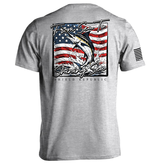 From Sea To Shining Sea Marlin Graphic Tee