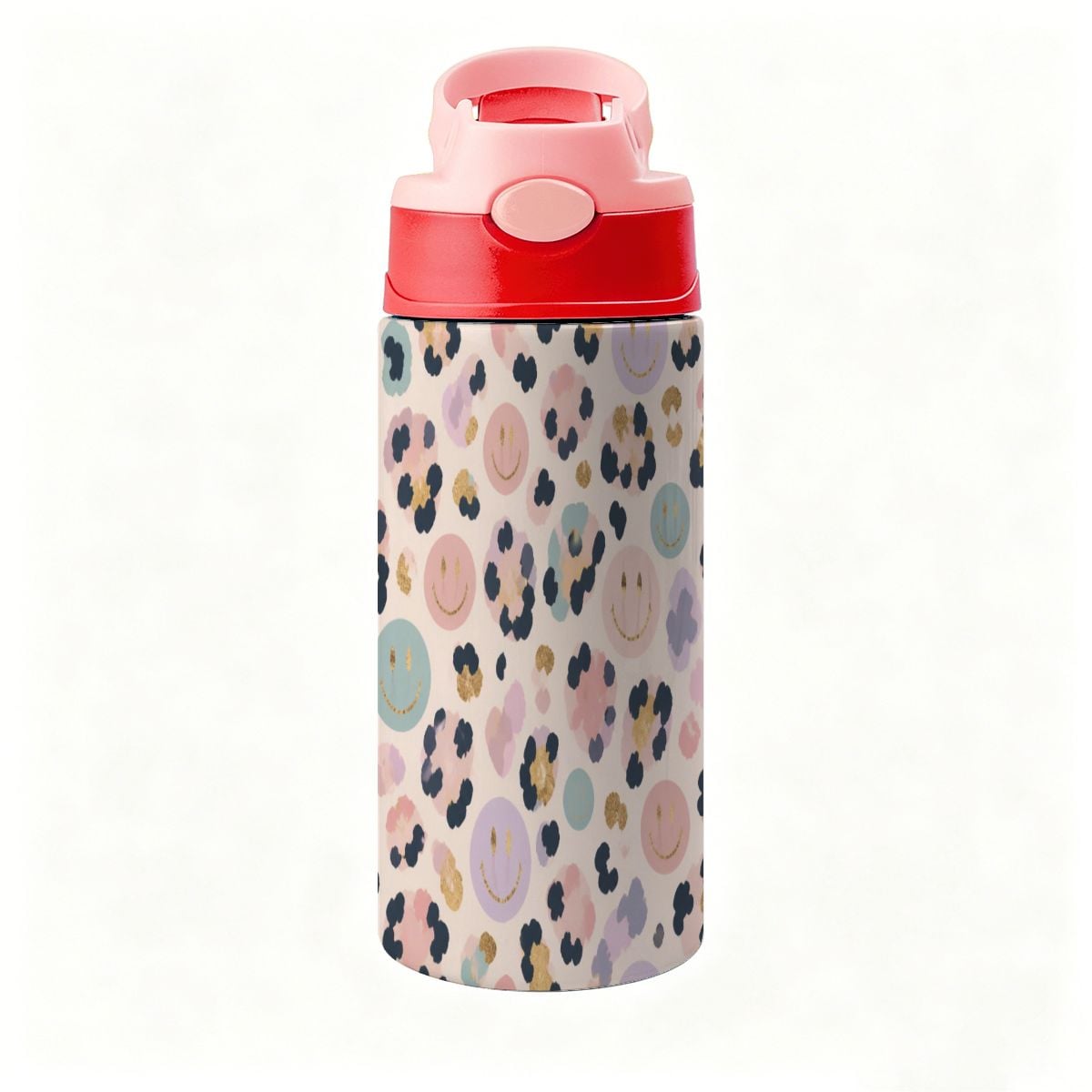 Cheetah Smiley Kids Water Bottle