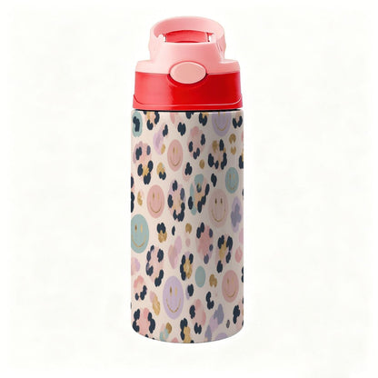 Cheetah Smiley Kids Water Bottle