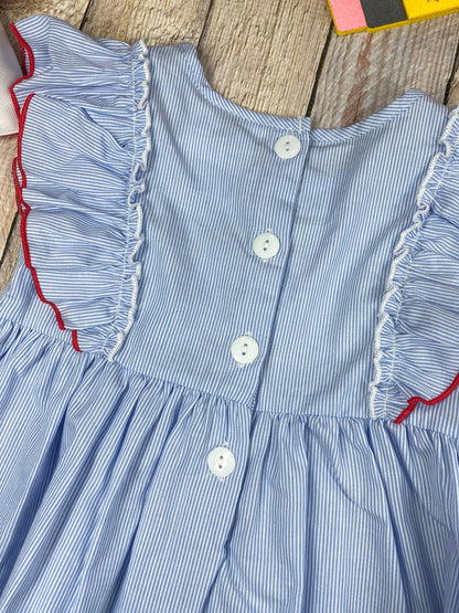 Apple Flutter Sleeve Top & Ruffle Shorts Set | Girls Back to School Outfit