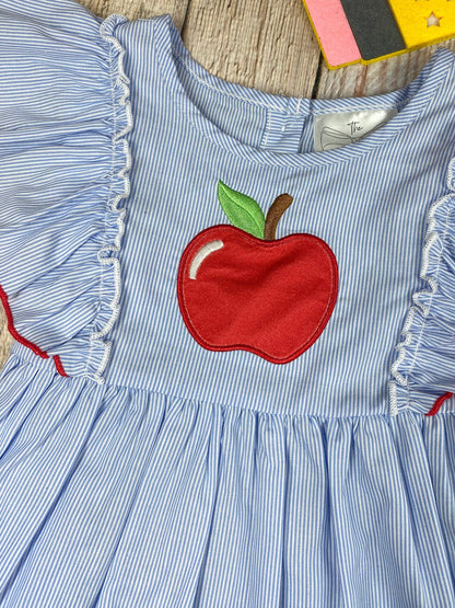Apple Flutter Sleeve Top & Ruffle Shorts Set | Girls Back to School Outfit