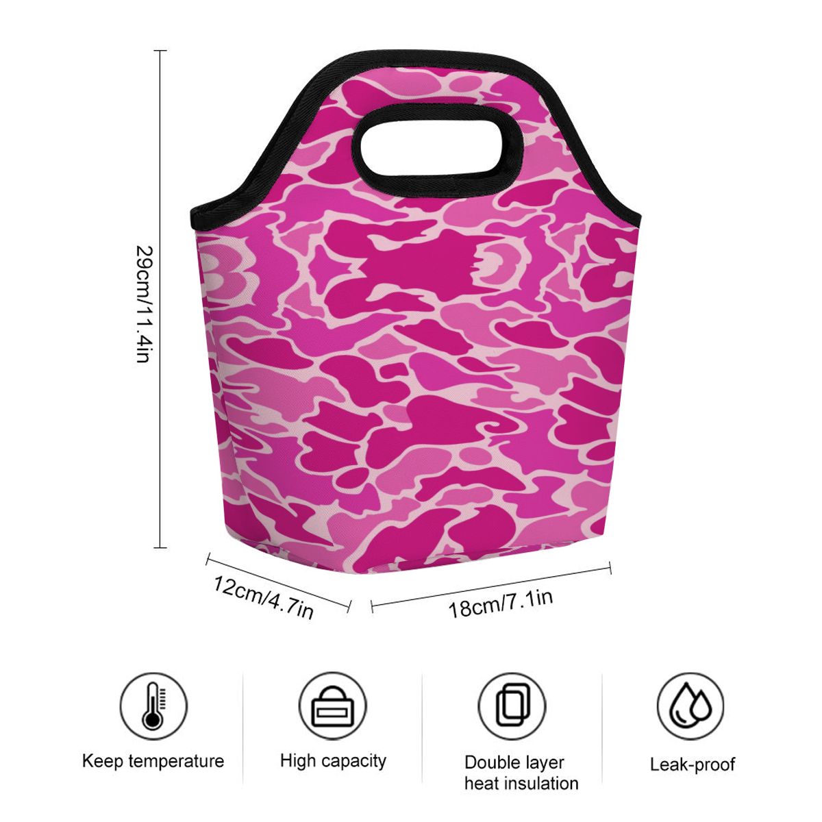 Pink Camo Lunch Bag