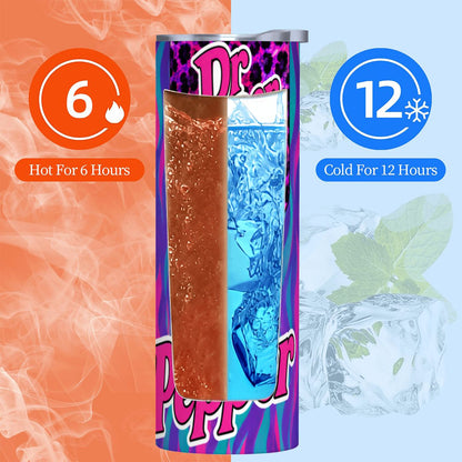 DR PEPPER 20oz Straight Stainless Steel Tumbler with Straw