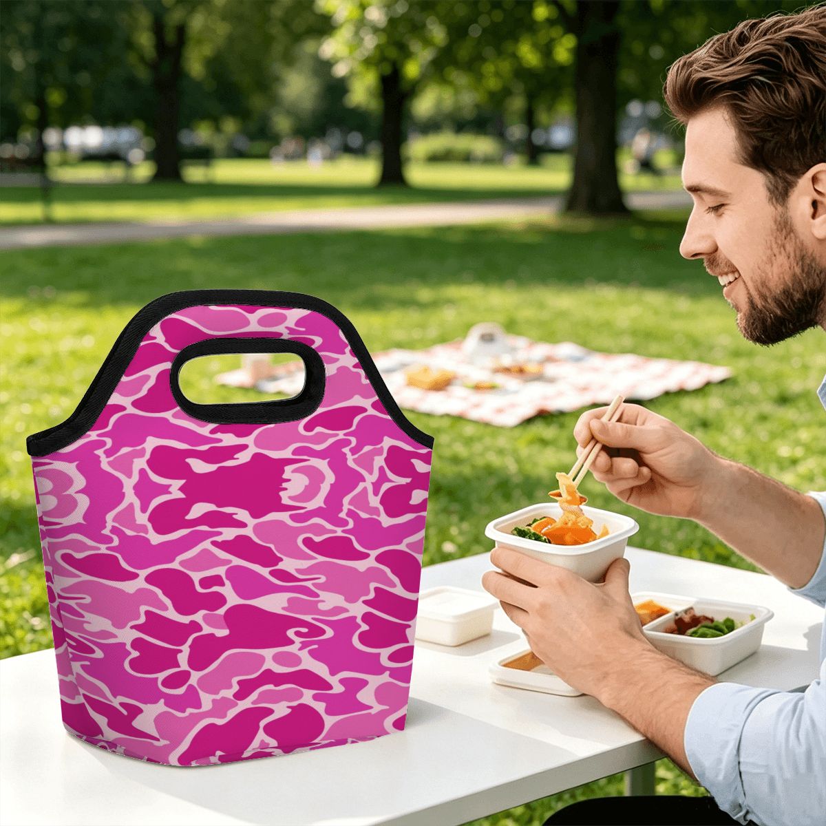 Pink Camo Lunch Bag